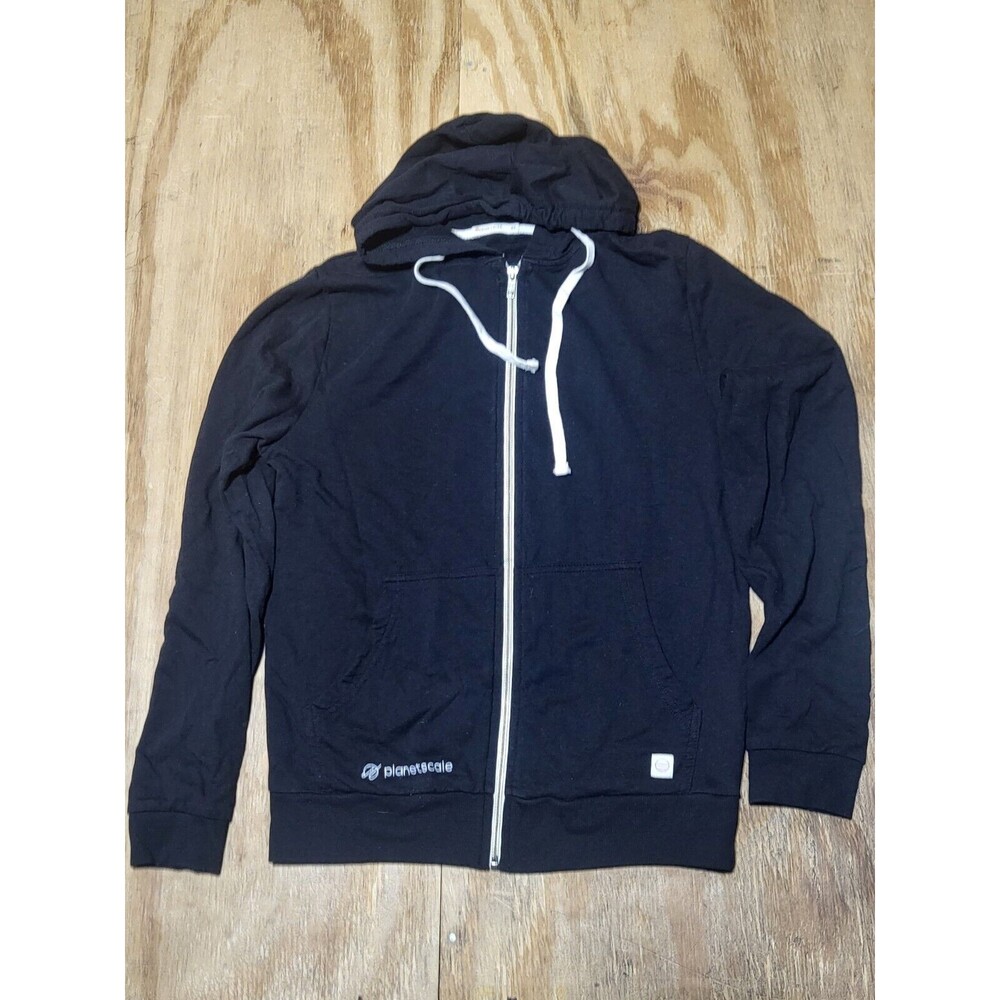 Marine Layer Fullzip Cotton Hoodie Adult XS Black Drawstring @L4